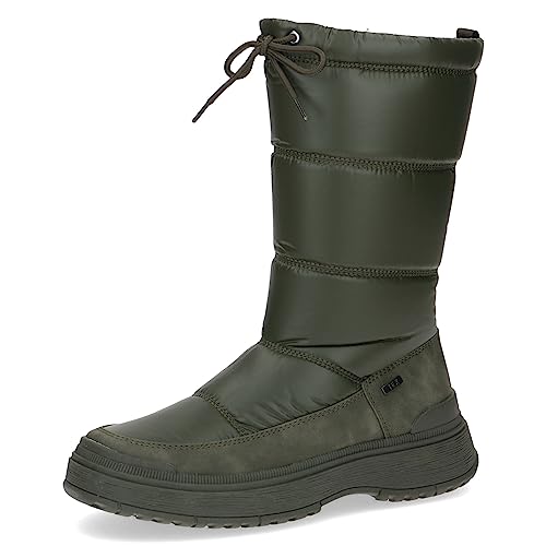 CAPRICE Damskie 9-26421-41 Półdługie kozaki, Khaki Comb, 38 EU
