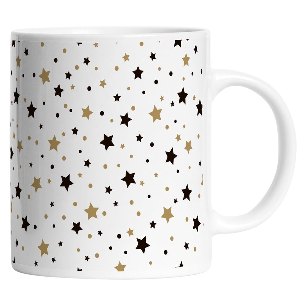 Biały ceramiczny kubek ze świątecznym motywem 330 ml – Butter Kings