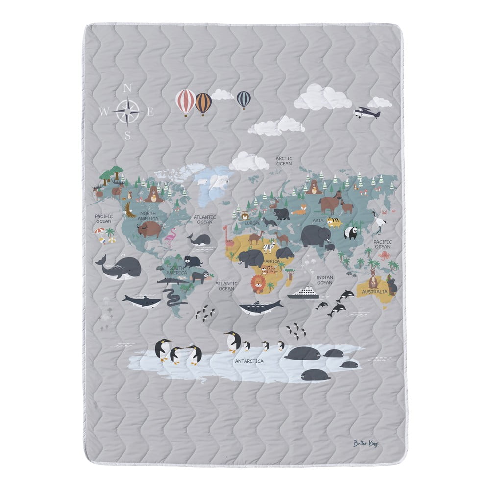 Szary zestaw do łóżeczka – Butter Kings