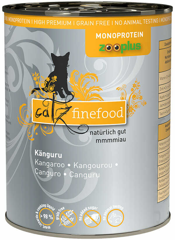 Zestaw mieszany catz finefood karma mokra monoproteinowa zooplus, 24 x 400 g - Kangur