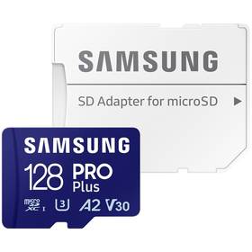 Karta pamięci Samsung Micro SDXC PRO Plus 128GB UHS-I U3 (180R/130W + SD adapter (MB-MD128SA/EU)