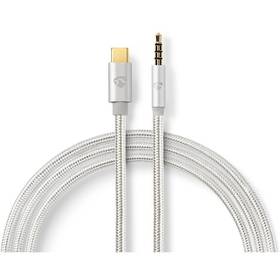 Kabel Nedis USB-C/3,5 mm jack, 1 m (CCTB65940AL10) Srebrny