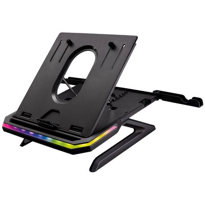 Podstawa Portus X1 pod notebook, z regulacją kąta, czarny, tworzywo + metal, 10 Kg nośność, SureFire, RGB