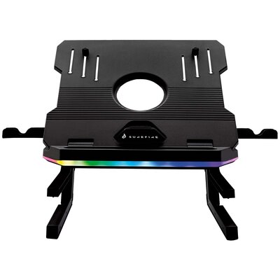 Podstawa Portus X2 pod notebook, z regulacją kąta, czarny, tworzywo + metal, 10 Kg nośność, SureFire, RGB