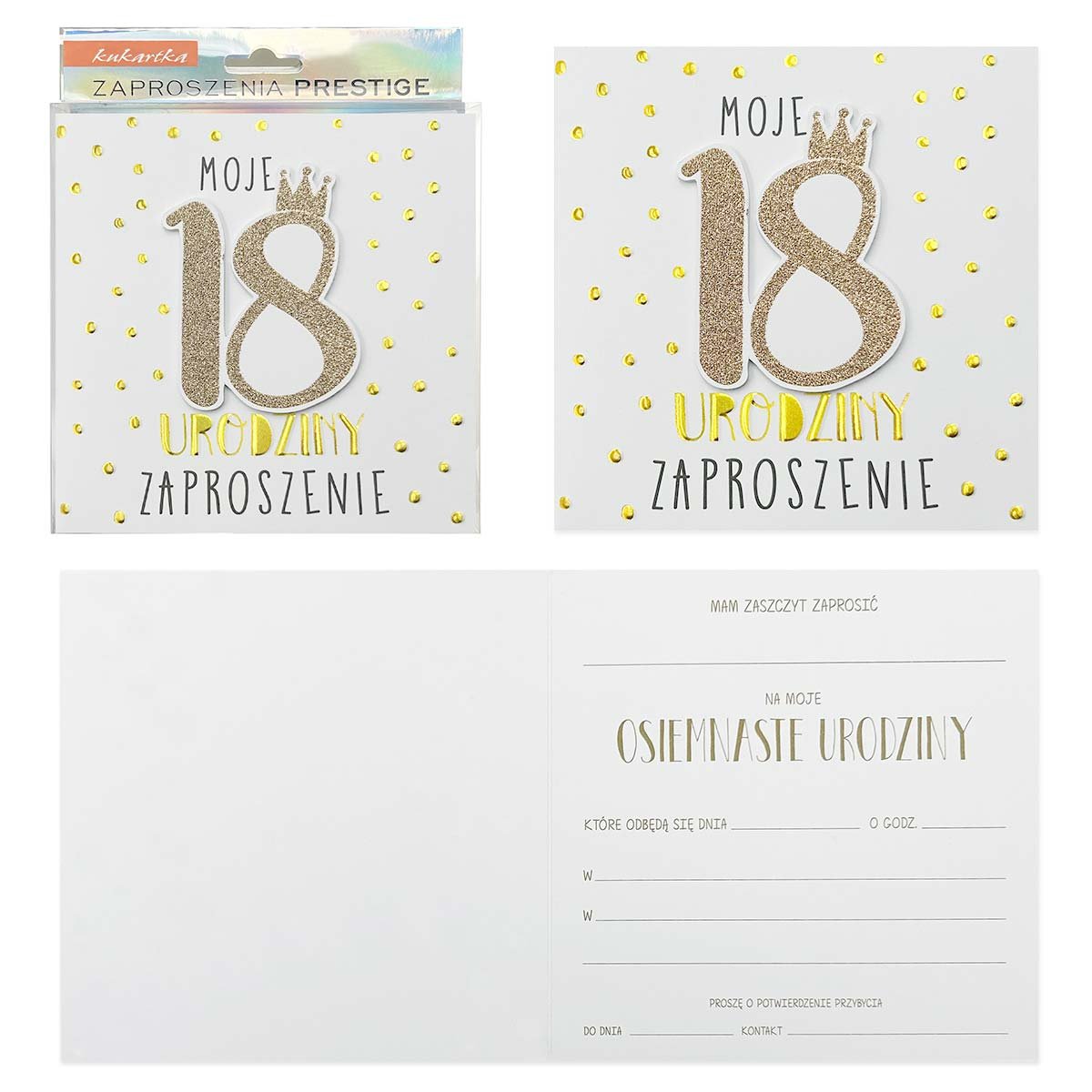 Zaproszenie ZP-038 Urodziny 18 (osiemnastka)