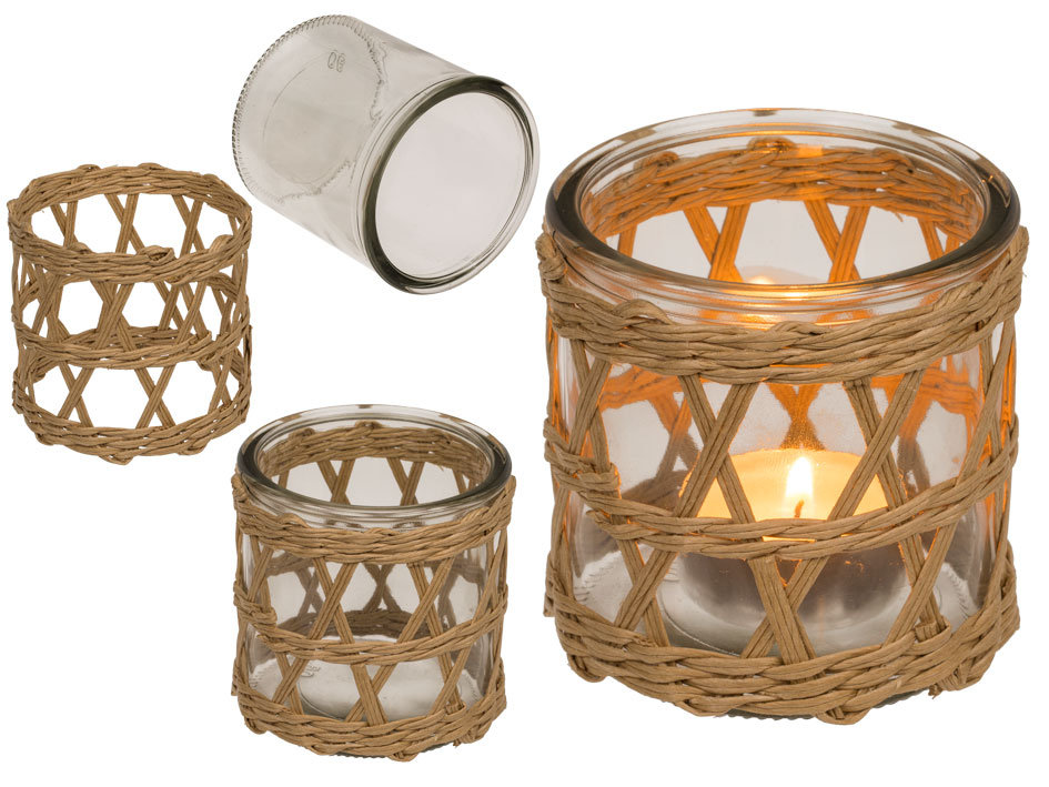 Kemis - House of Gadgets, Świecznik szklany na tealight trawa morska