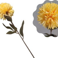 CZOSNEK kwiat sztuczny chryzantema żółta 65 cm