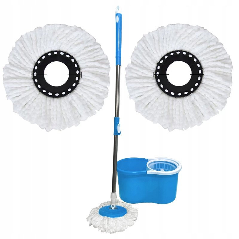 Magiczny Mop Obrotowy +2 Wkłady Wiadro Wyciskacz