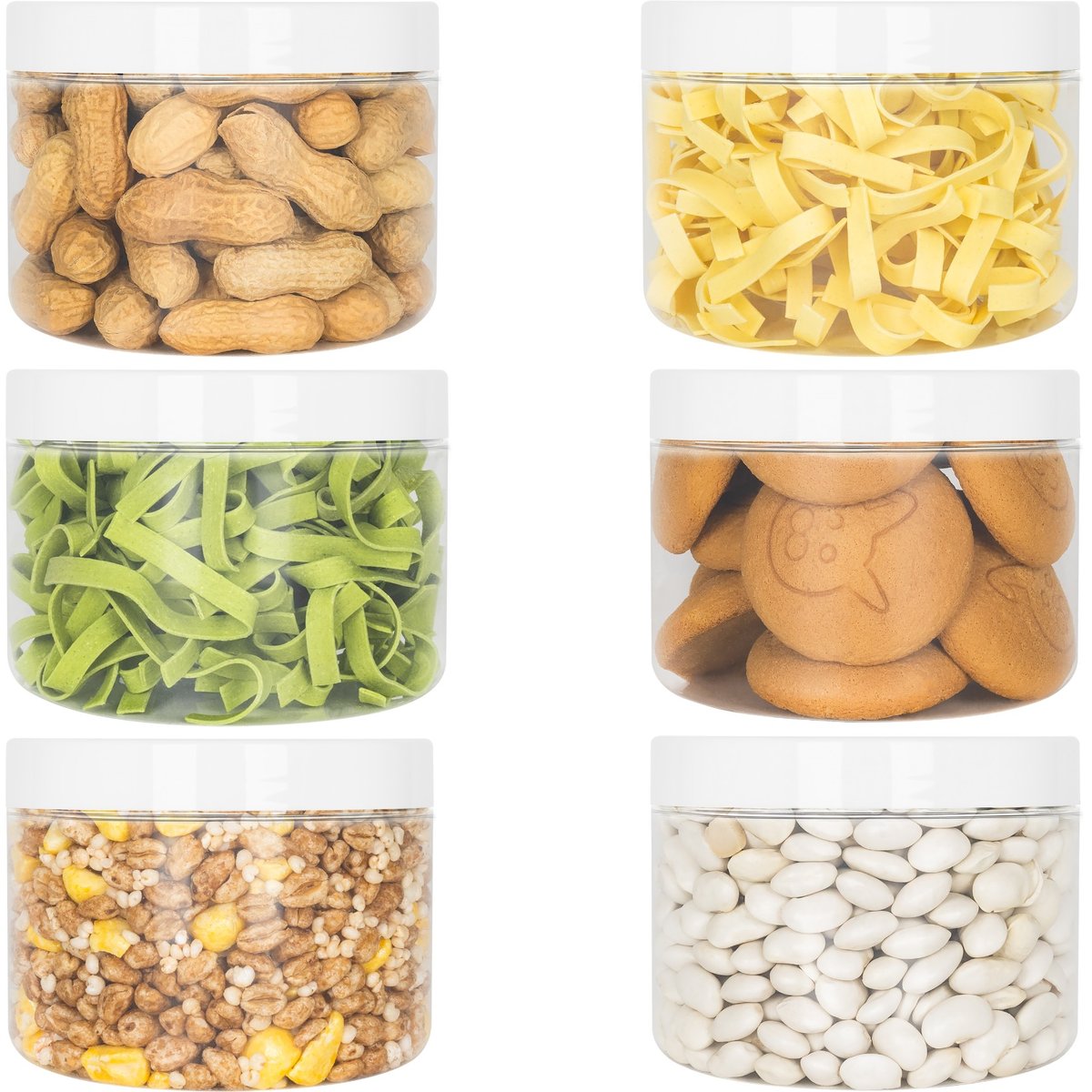 6X SŁOIK POJEMNIK NA ŻYWNOŚĆ PRODUKTY SYPKIE 0,5L KAMAJU PS0501 PRODUKT POLSKI