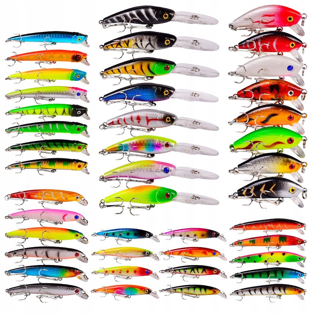 ZESTAW Woblerów na SZCZUPAKA SANDACZ OKOŃ PRZYNĘTY 43szt 4-8g 4.5-10cm
