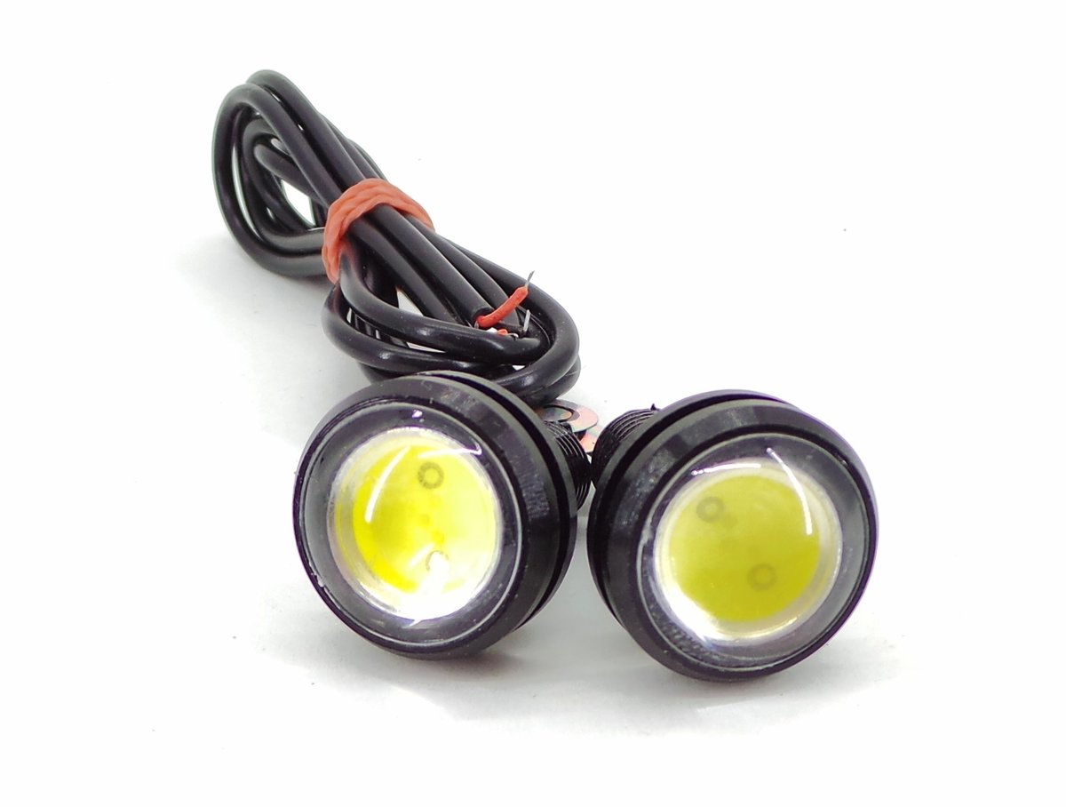 ŚWIATŁA DRL LED 24V dzienne 2szt 22mm oczka białe
