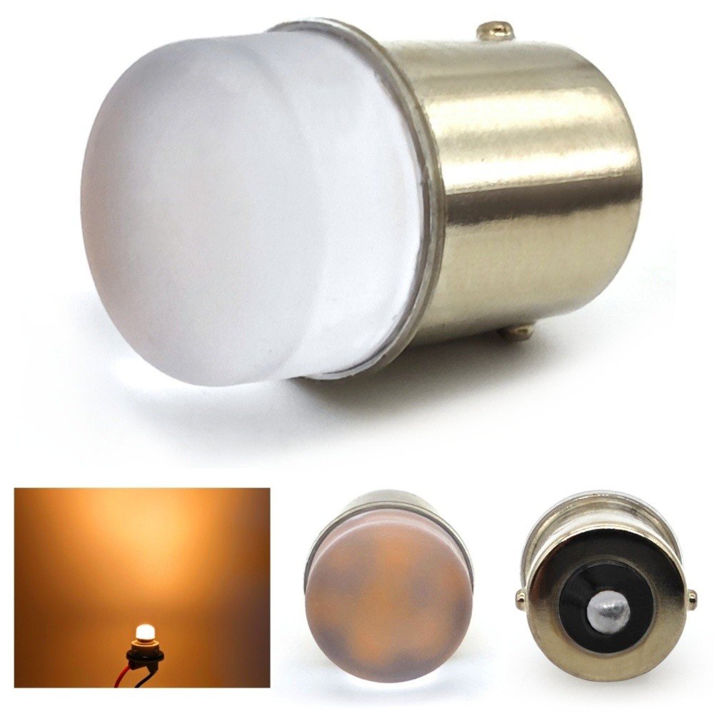 P21W, R10, żarówka LED BA15S 12V CANBUS pomarańczowa 900lm mocna