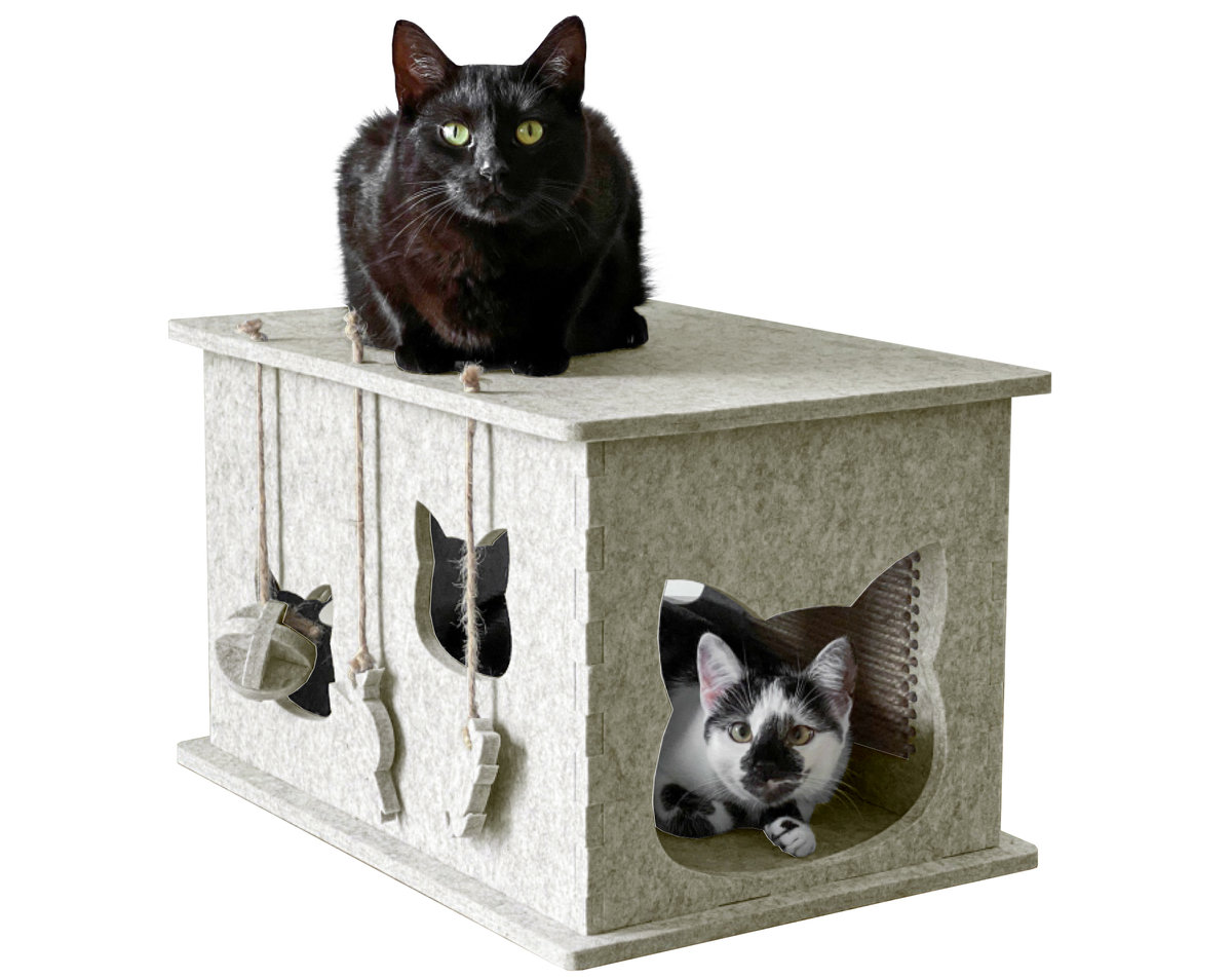 Domek dla kota Pet.Line SilentTash 54x37x32,4 cm Beżowy