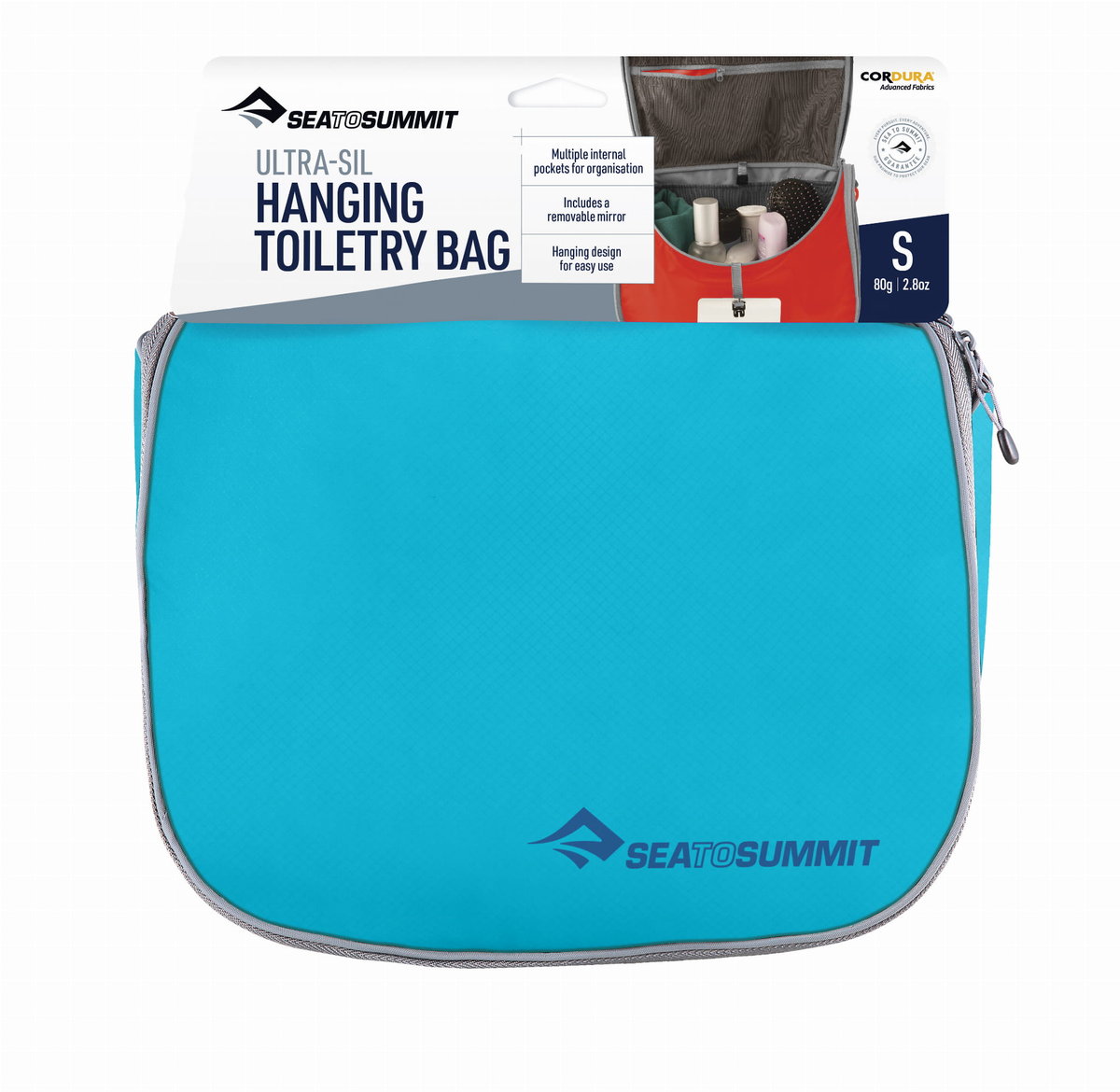 Kosmetyczka podróżna Sea To Summit Ultra-Sil Hanging Toiletry Bag Blue Atoll S