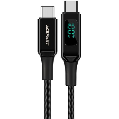 Acefast kabel USB Typ C - USB Typ C 2m, 100W (20V/5A) czarny (C6-03 Black) C6-03-C-C black