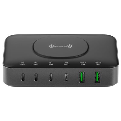 Ładowarka indukcyjna 4SMARTS GaN 7w1 100W Czarno-szary
