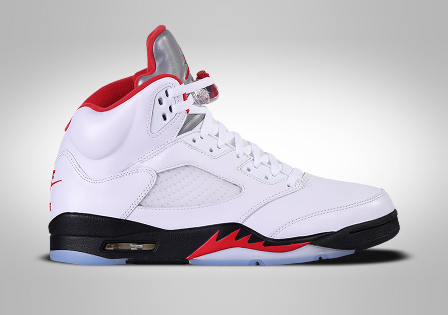 Nike Air Jordan 5 Retro Fire Red Silver Tonque