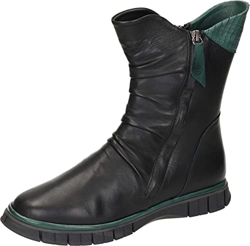 Manitu Damskie botki 990323-01, czarne, rozmiar 39, czarny, 39 EU