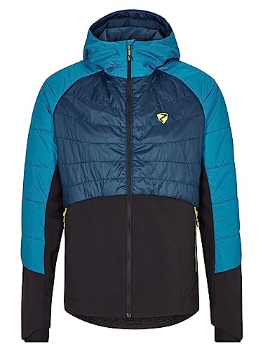 Ziener Męska kurtka hybrydowa/aktywna, oddychająca, wiatroszczelna, wełna, teal crystal.hale navy, 60