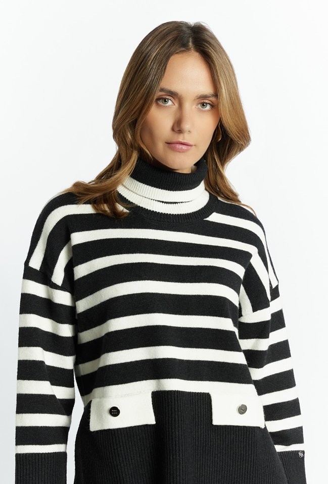 Sweter damski w paski - Monnari