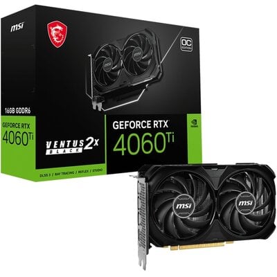 MSI GeForce RTX 4060 Ti Ventus 2X Black OC 16GB DLSS 3