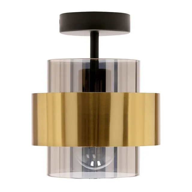 Nowoczesna lampa wisząca z dymionym szklanym kloszem - V098 T6-P73