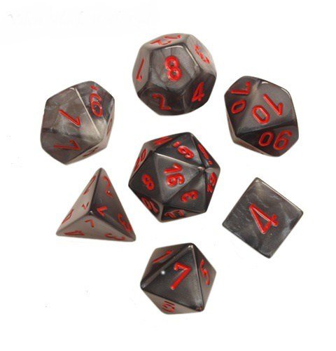 Zdjęcia - Gra planszowa Bright Kości Rpg 7 Szt. + Pudełko Velvet  Black, ,Chessex 