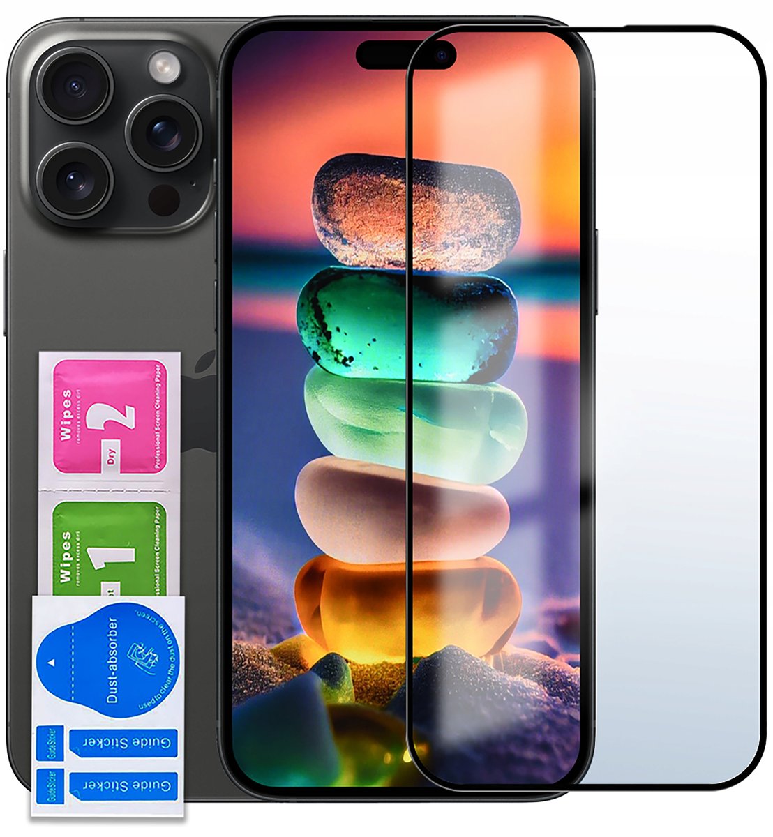 Szkło Hartowane 5D Do Iphone 15 Pro Cały Ekran 9H
