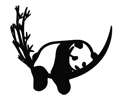 Modna Dekoracja Ścienna 3D Dziecięca Panda C140