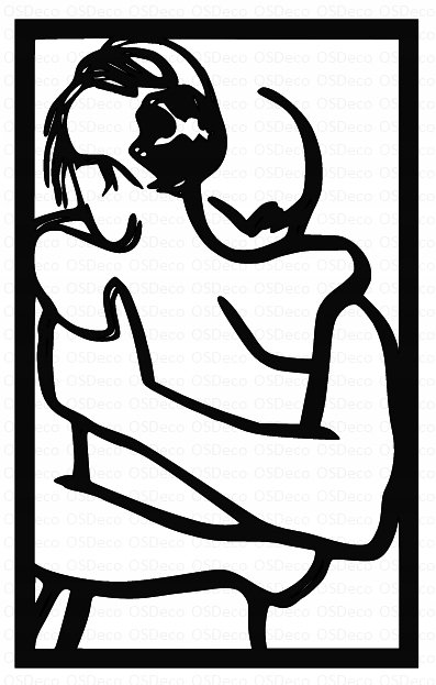 Modna Dekoracja 3D Loft Para Prezent Ślub U103