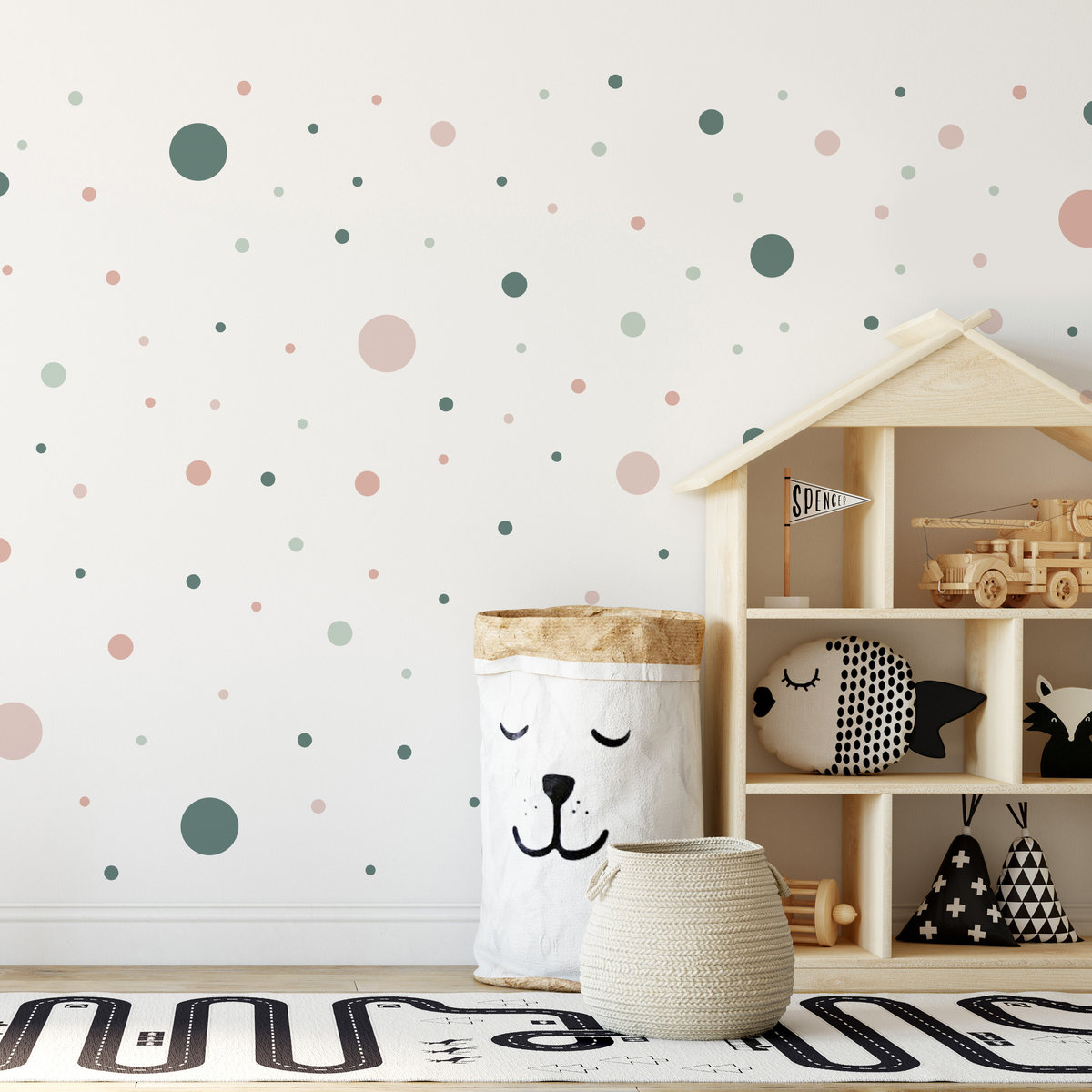 Naklejki Dla Dzieci Grochy Delikatne Kropeczki Na Ścianę 150 Sztuk