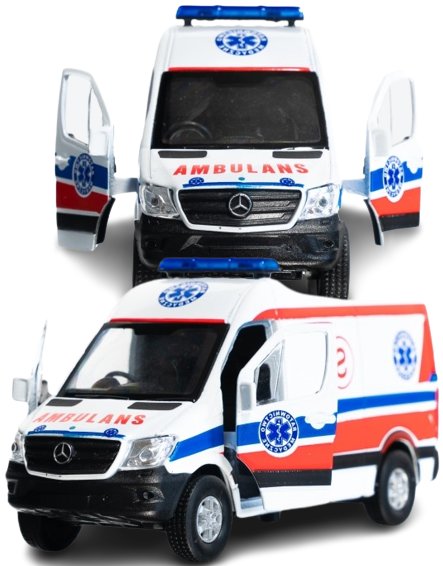 Autko Resorak Mercedes Benz Sprinter  Ambulans Stare Samochody Resoraki 1:34