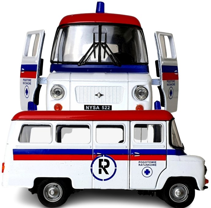 Autko Resorak NYSA KARETKA ambulans stare samochody PRL resoraki pogotowie 1:34