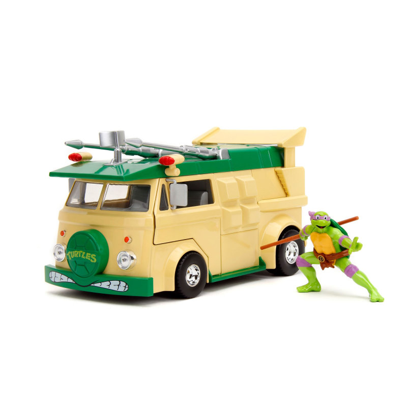 Model samochodu Teenage Mutant Ninja Turtles 1/24 - Party Wagon (wraz z figurką Donatello)