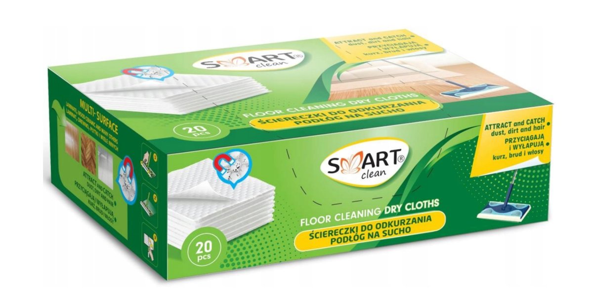 Smart Clean Ściereczki do Odkurzania na Sucho 20szt. ZAPAS