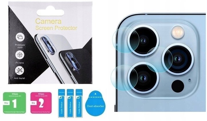 3x SZKŁO HARTOWANE NA APARAT DO iPhone 15 PRO / 15 PRO MAX NA APARATY