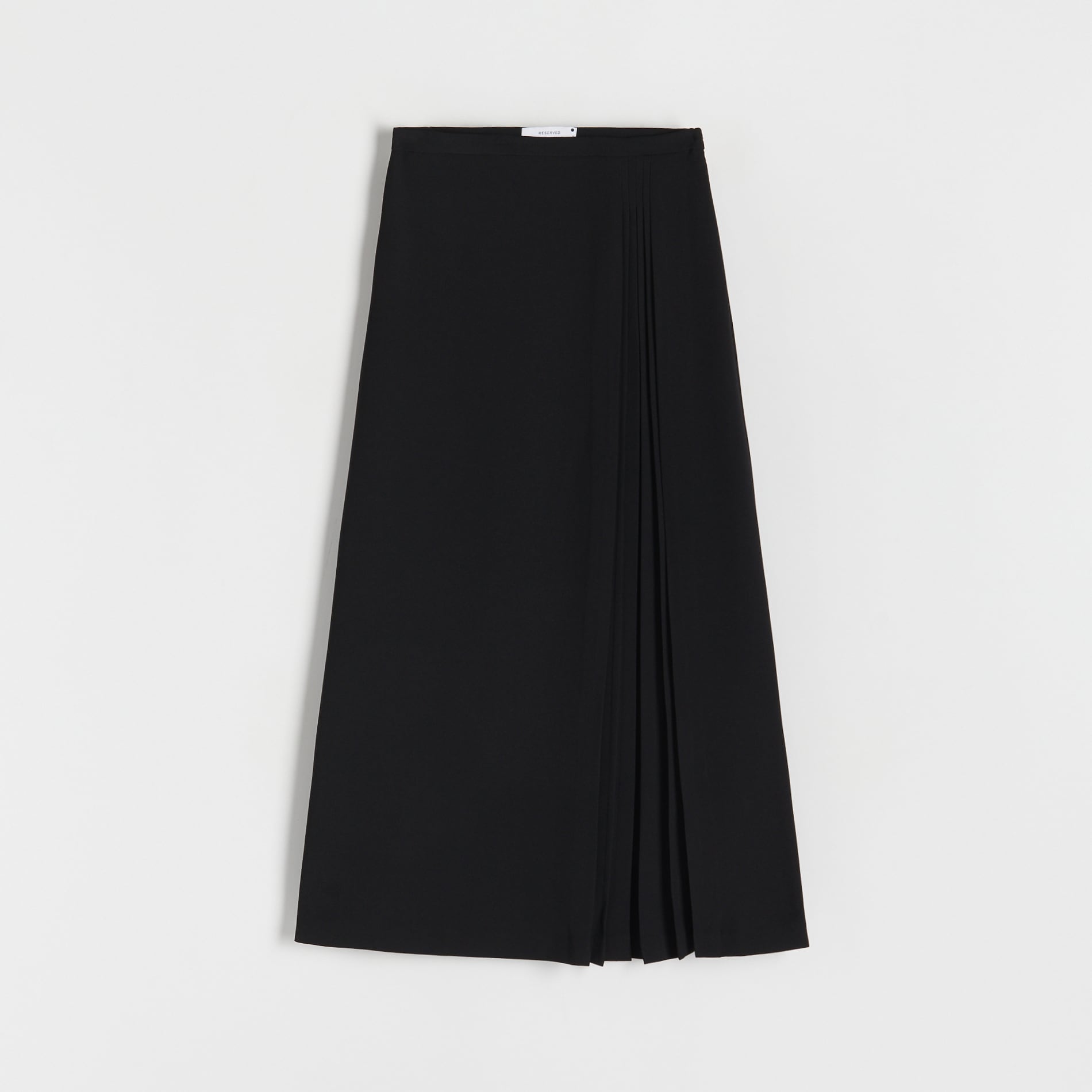 Reserved - Spódnica z plisowanym elementem - Czarny