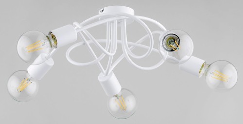 Boston lampa sufitowa 5xE27 biała 63194