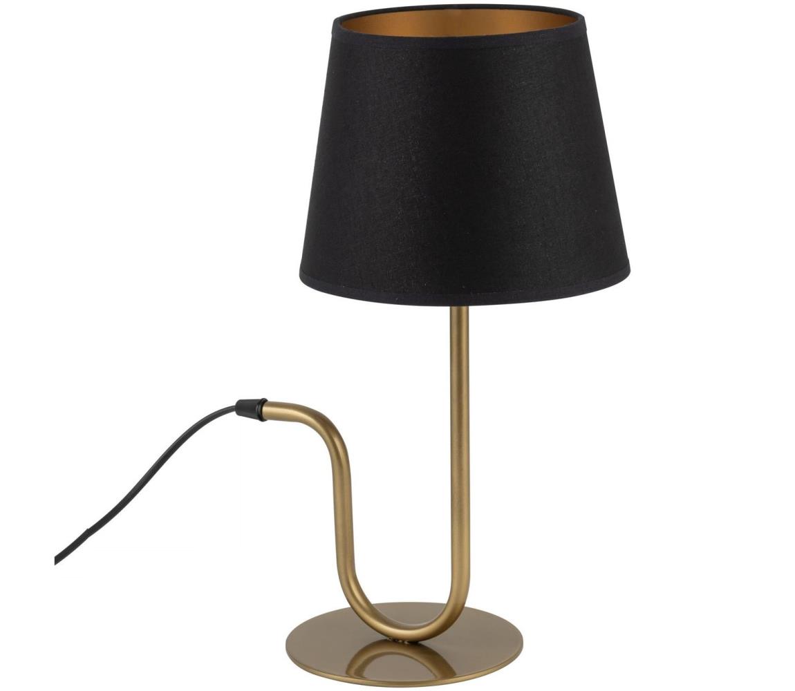 Lampa stołowa VOLUTTO 1xE27/60W/230V czarne/miedź
