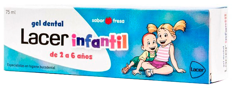Żel do zębów dla dzieci Lacer Infantil Truskawka 75 ml (8470001845627)