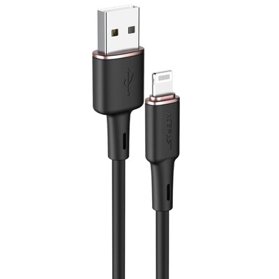Acefast kabel MFI USB - Lightning 1,2m, 2,4A czarny (C2-02 black) C2-02-A-L black