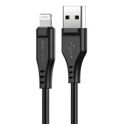Acefast kabel MFI USB - Lightning 1,2m, 2,4A czarny (C3-02 black) C3-02-A-L black