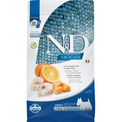 FARMINA N&D Dog Ocean Codfish Pumpkin & Orange Mini - sucha karma dla psa 2,5kg