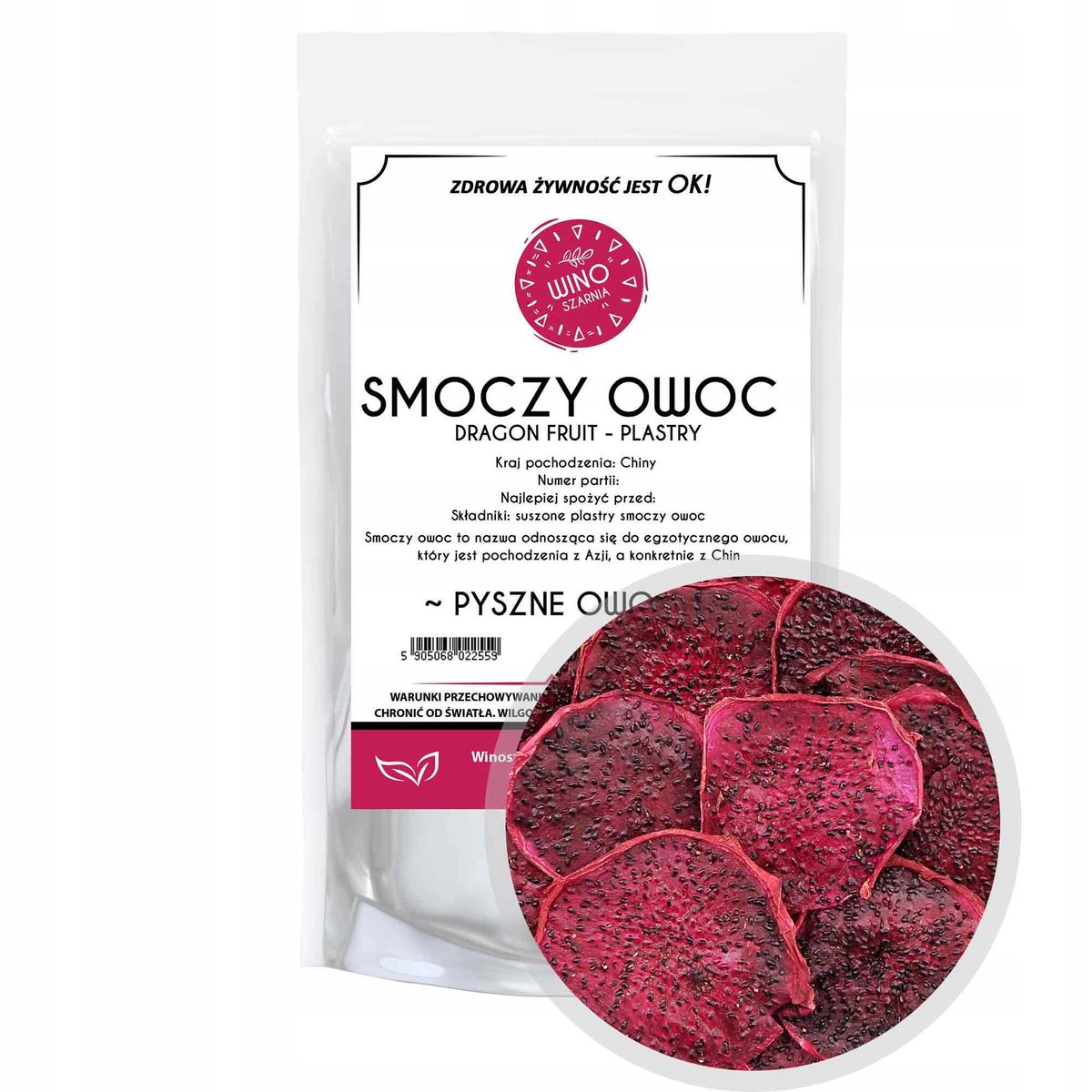 Smoczy Owoc Plastry Pitaja, Dragon Fruit - 1kg