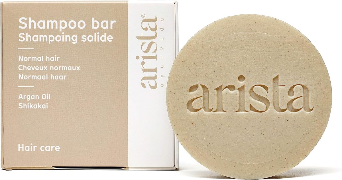 Arista, Naturalny szampon w kostce do włosów normalnych, 80g