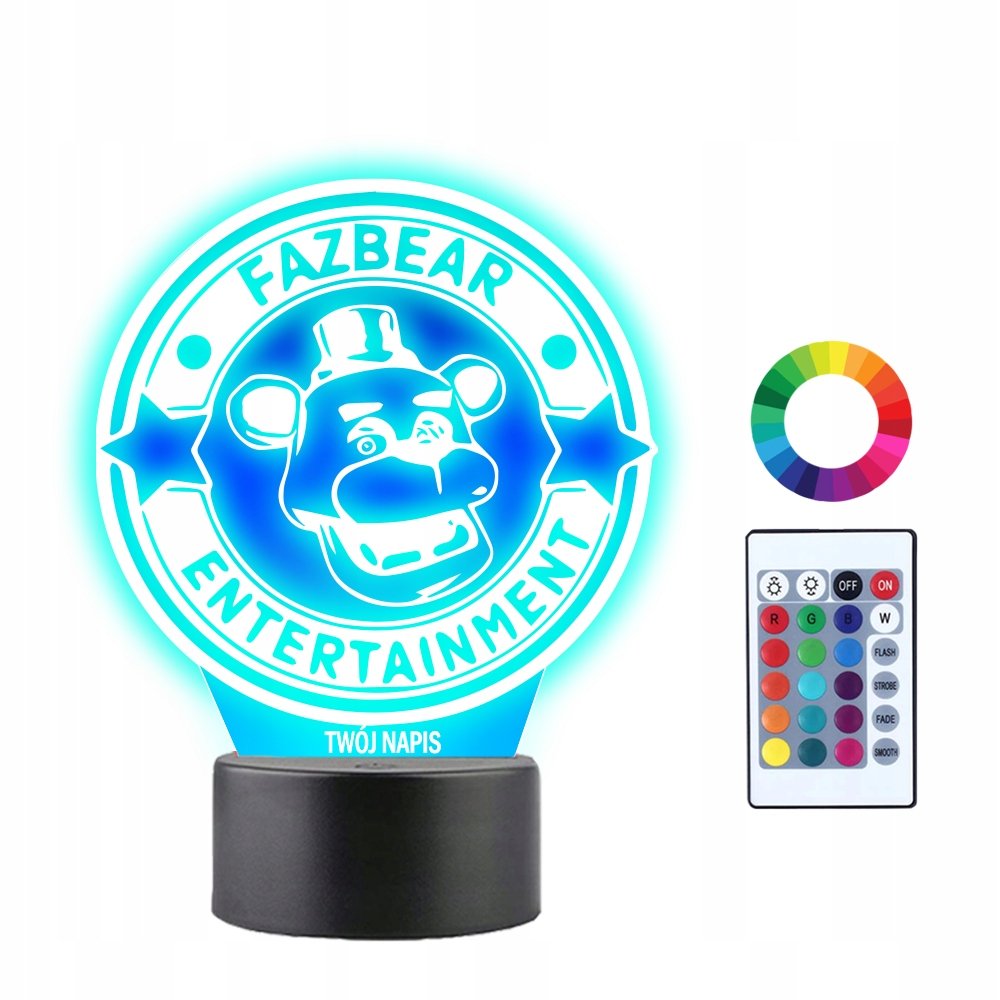 Lampka Nocna 3D LED FIVE NIGHT'S AT FREDDY'S Logo