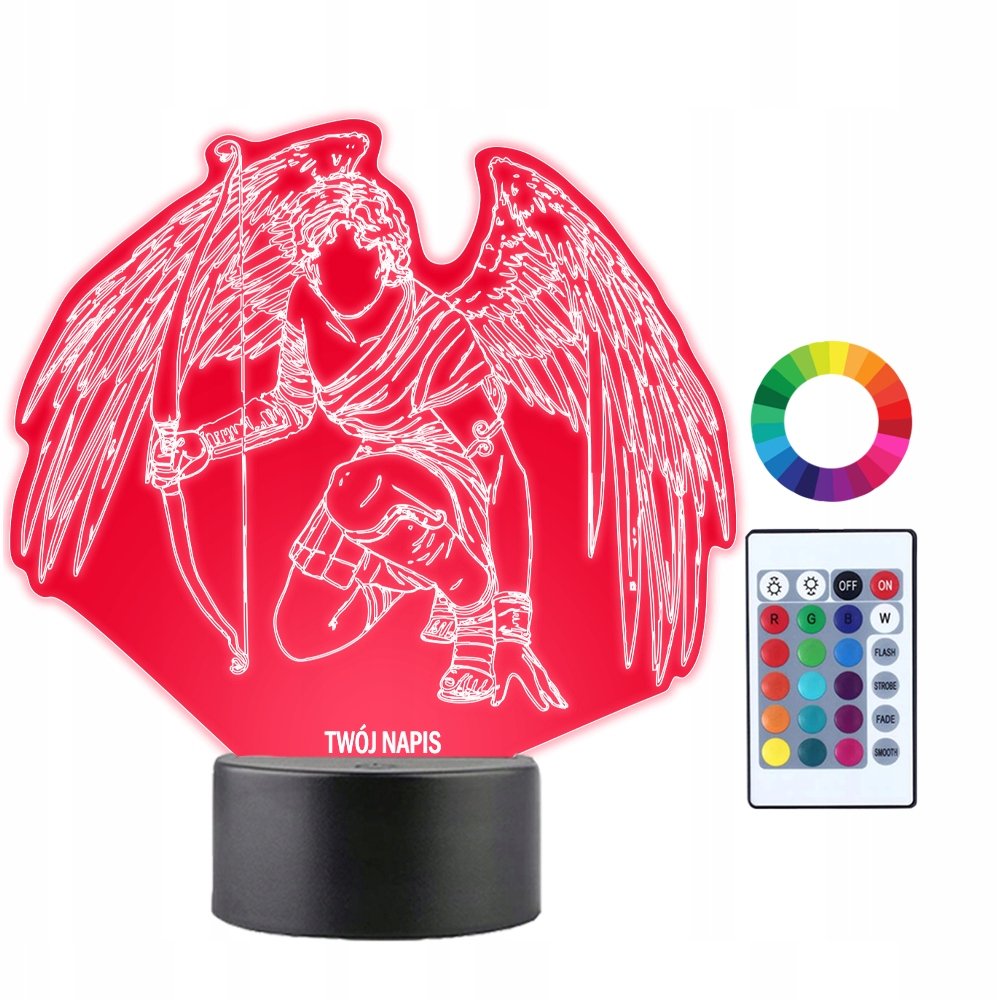 Lampka Nocna 3D LED Eros Bóg Miłości Prezent