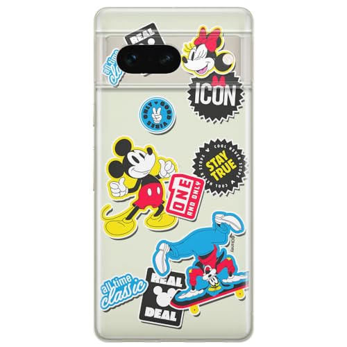 ERT GROUP etui na telefon Google PIXEL 7, case oryginalny i oficjalnie licencjonowany przez Disney, wzór Mickey & Minnie 017, optymalnie dopasowane, plecki z TPU częściowo przeźroczyste