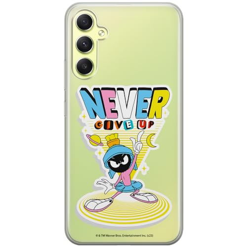 ERT GROUP etui na telefon Samsung A34 5G, case oryginalny i oficjalnie licencjonowany przez Looney Tunes, wzór Marvin 005, optymalnie dopasowane, plecki z TPU częściowo przeźroczyste