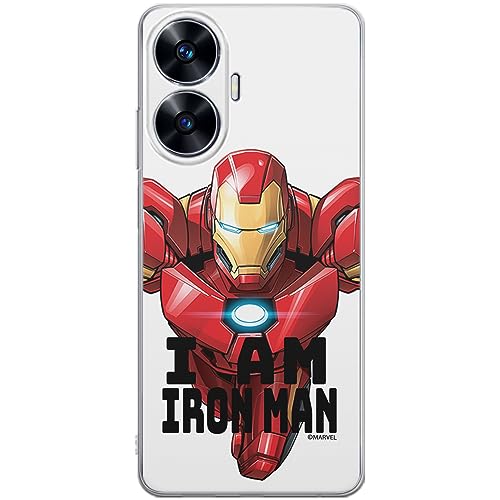 ERT GROUP etui na telefon Realme C55, case oryginalny i oficjalnie licencjonowany przez Marvel, wzór Iron Man 029, optymalnie dopasowane, plecki z TPU